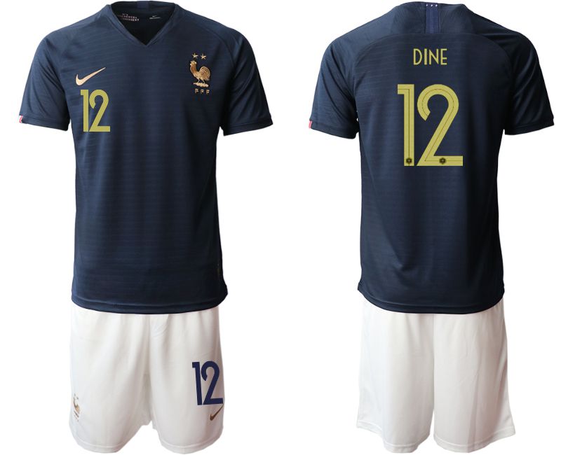 Men 2019-2020 Season National Team French home #12 blue Soccer Jerseys